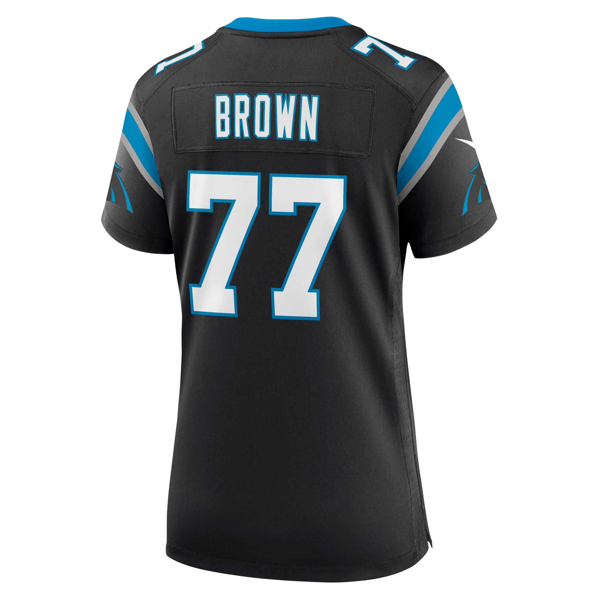 Carolina Panthers Deonte Brown Black Team Game NFL Jersey Women's