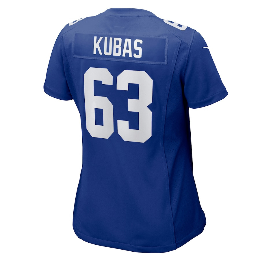 Jake Kubas 63 New York Giants Game Royal NFL Jersey Women's