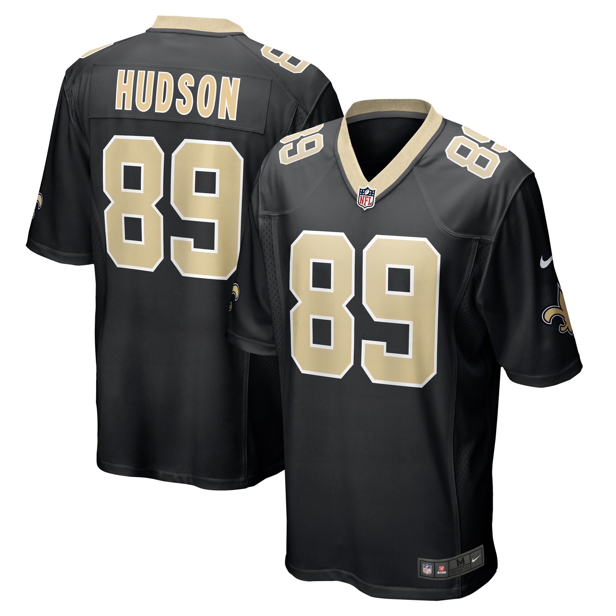 New Orleans Saints Tommy Hudson Black Team Game NFL Jersey Men's