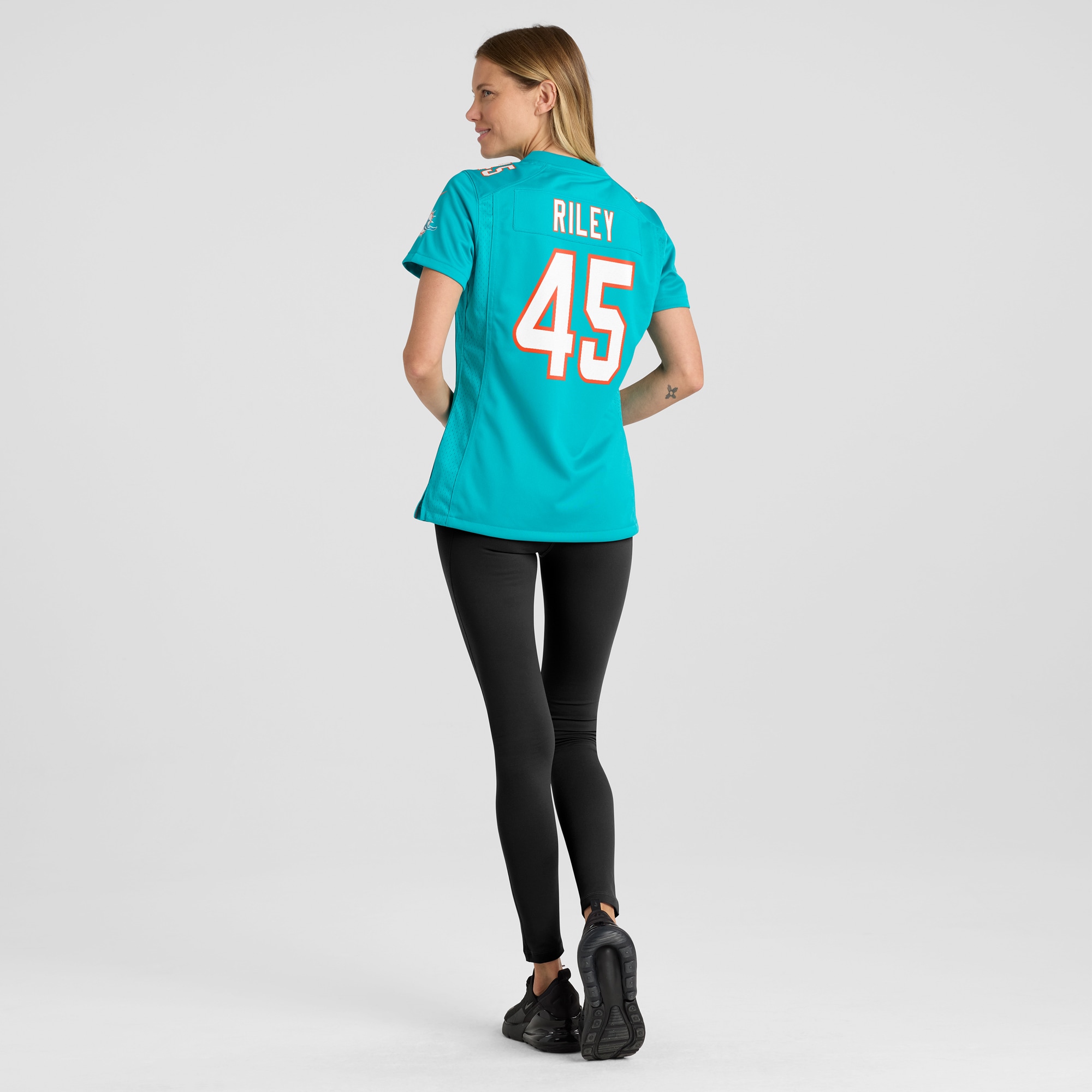 Miami Dolphins Duke Riley Aqua Game NFL Jersey Women's