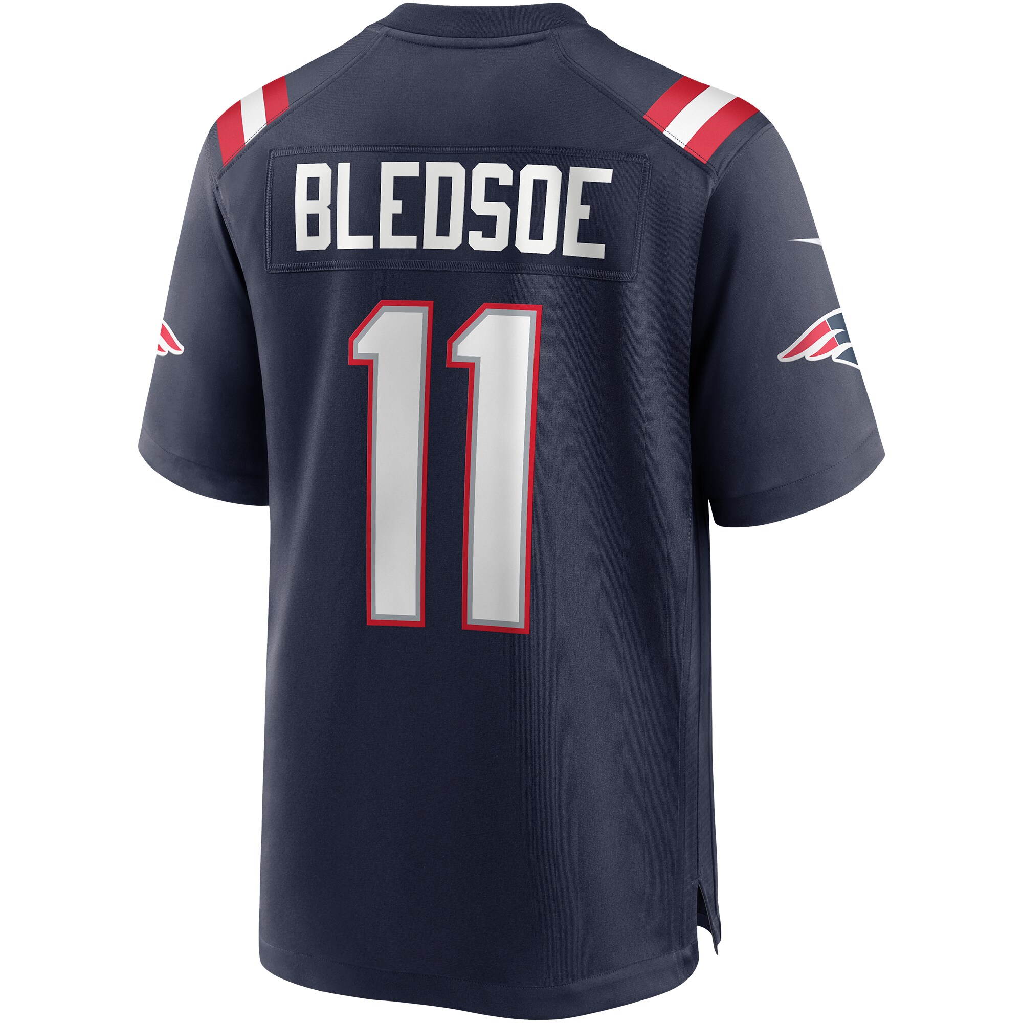 New England Patriots Drew Bledsoe Navy Game Retired Player NFL Jersey Men's