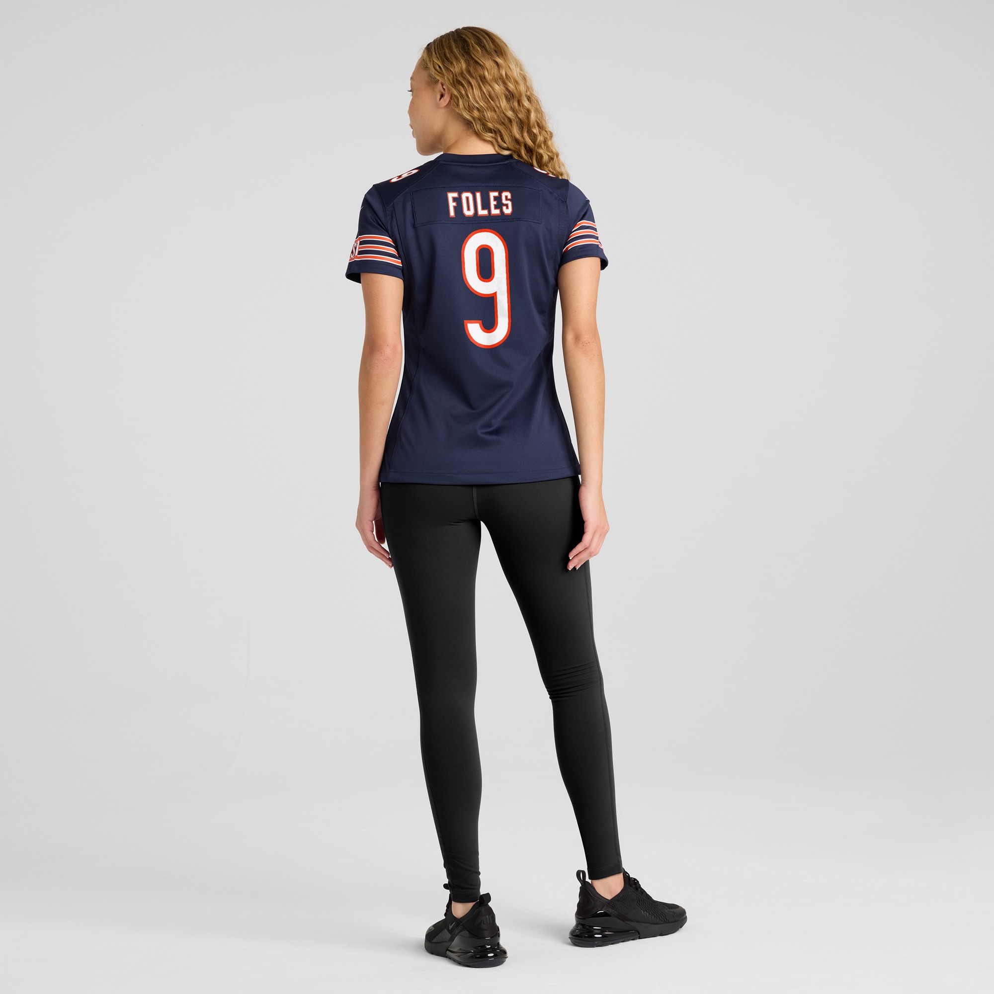 Chicago Bears Nick Foles Navy Game NFL Jersey Women's