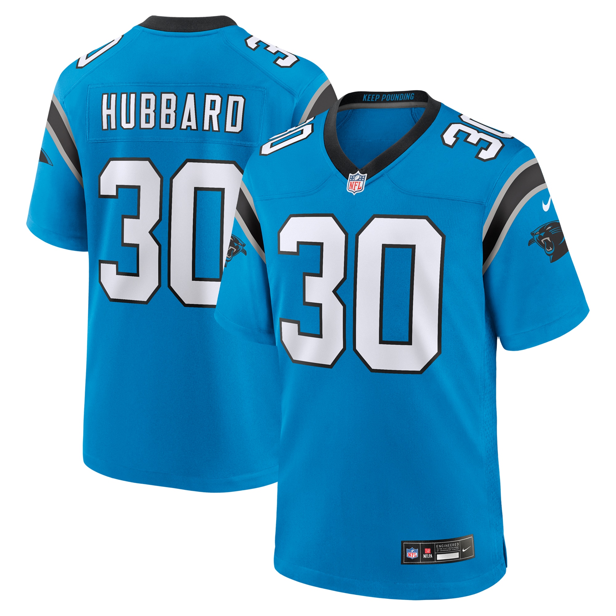 Carolina Panthers Chuba Hubbard Blue Alternate Game NFL Jersey Men's
