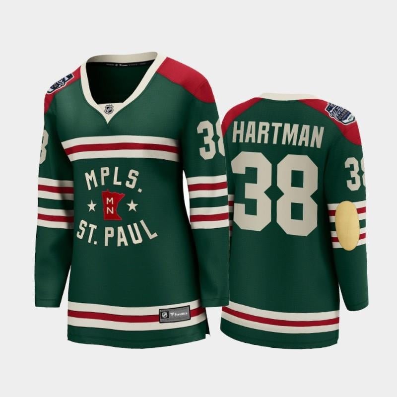 Minnesota Wild Ryan Hartman 38 2022 Winter Classic State Of Green NHL Jersey Women's
