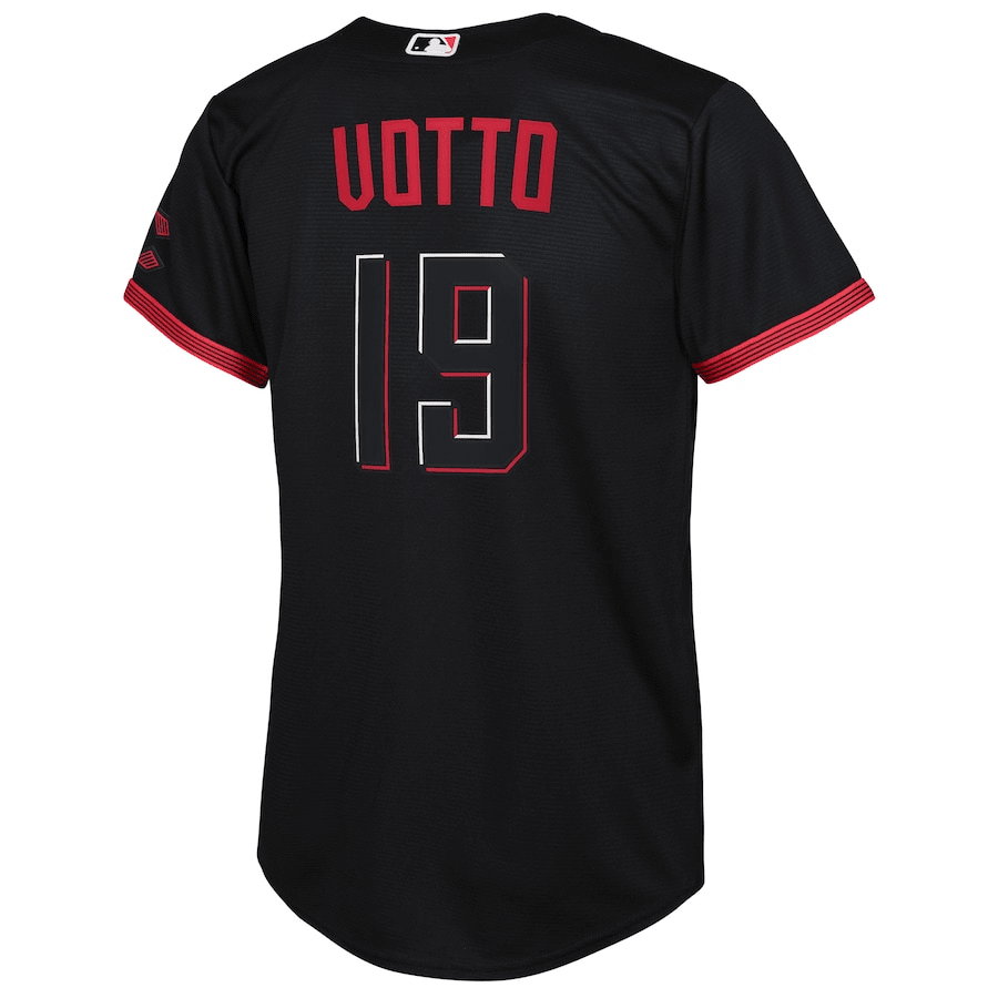 Joey Votto 19 Cincinnati Reds 2023 City Connect Black MLB Jersey Youth