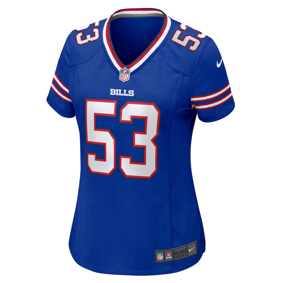 Branson Deen 53 Buffalo Bills Game Royal NFL Jersey Women's