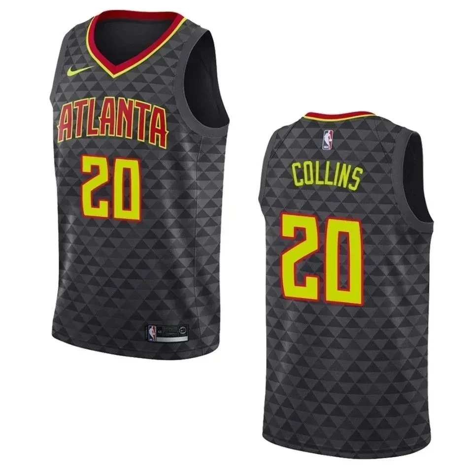 Atlanta Hawks 20 John Collins Icon Swingman Black NBA Jersey Men's