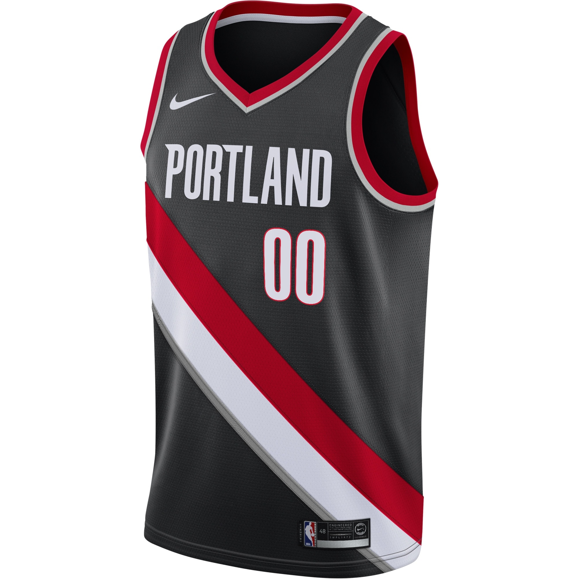 Portland Trail Blazers Icon Edition Swingman Black Custom NBA Jersey Men's
