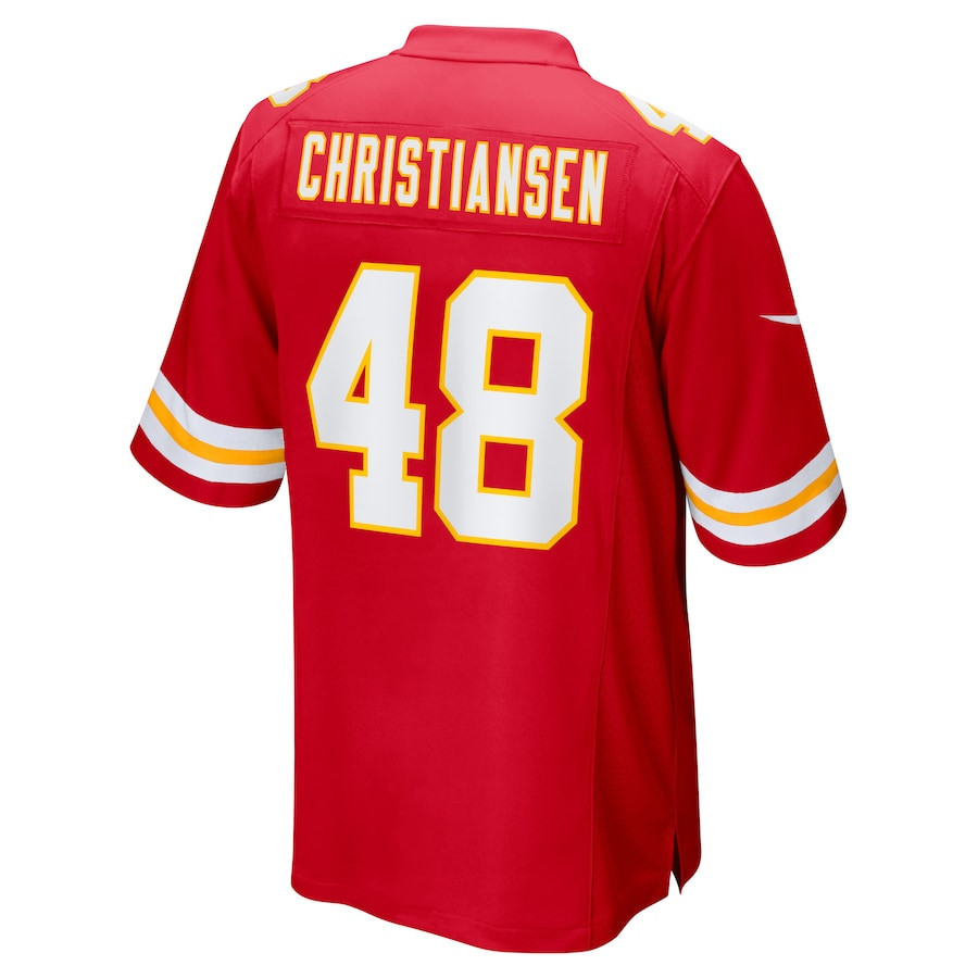 Cole Christiansen #48 Kansas City Chiefs Super Bowl LIX Red NFL Jersey Youth