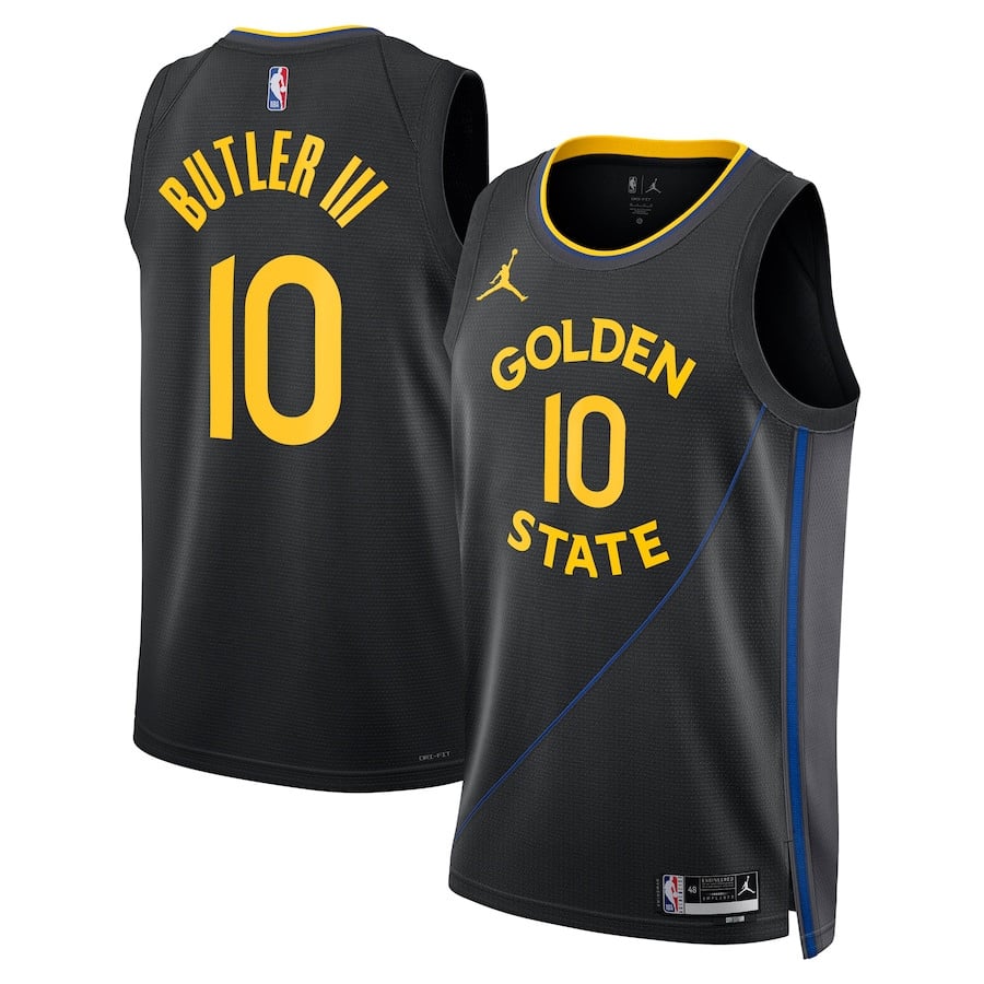 Jimmy Butler 10 Golden State Warriors Unisex Swingman Statement Edition Black NBA Jersey Unisex