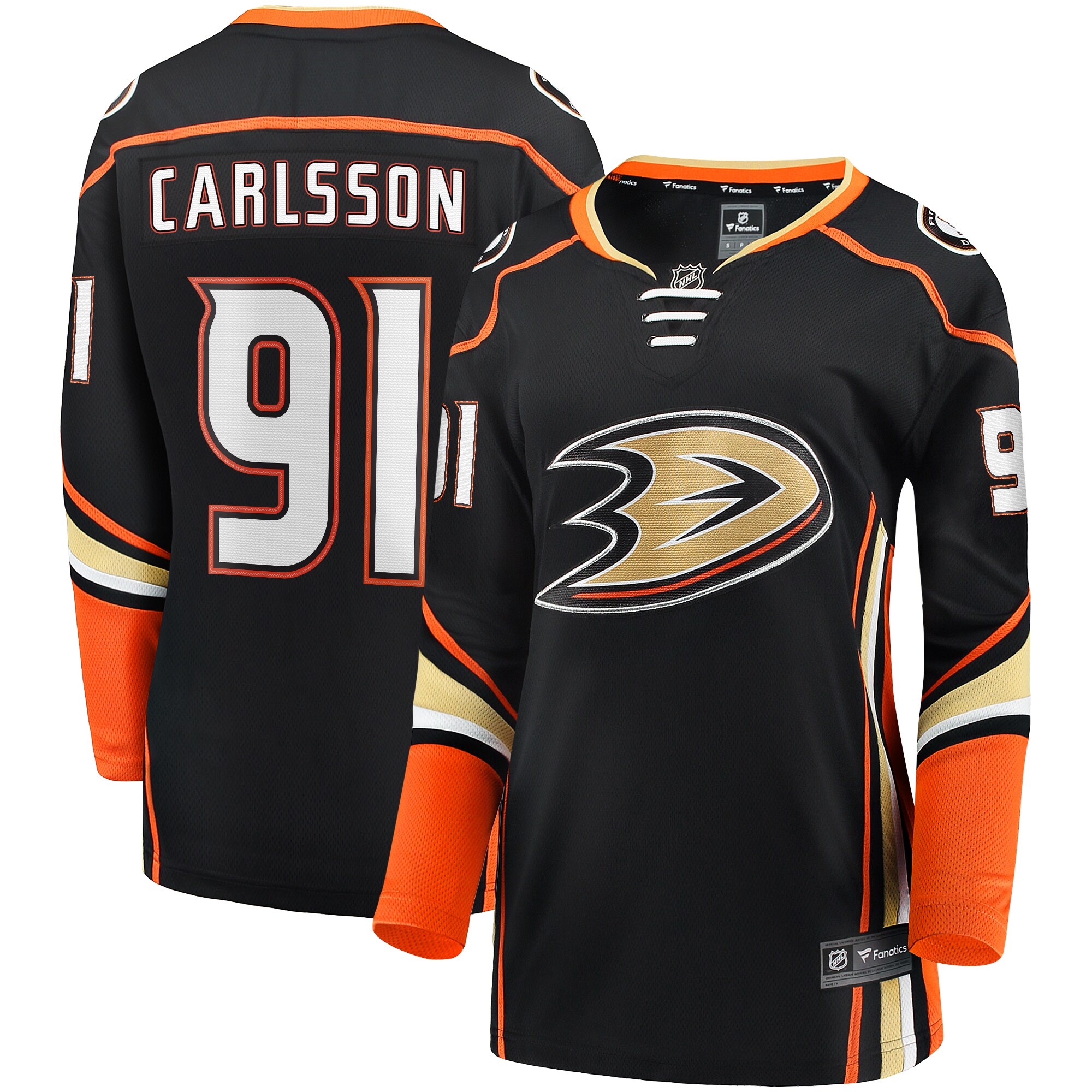 Anaheim Ducks Leo Carlsson Black Home Breakaway Player NHL Jersey Women's