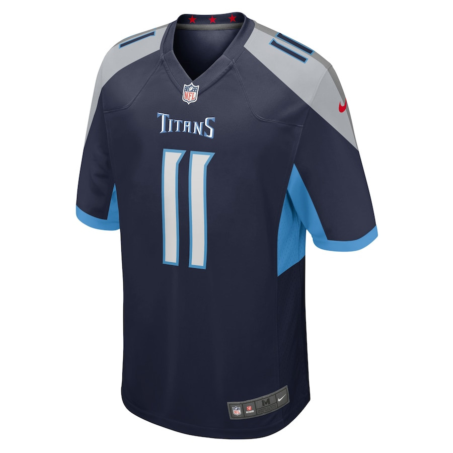 Mason Rudolph 11 Tennessee Titans Game Navy NFL Jersey Men's