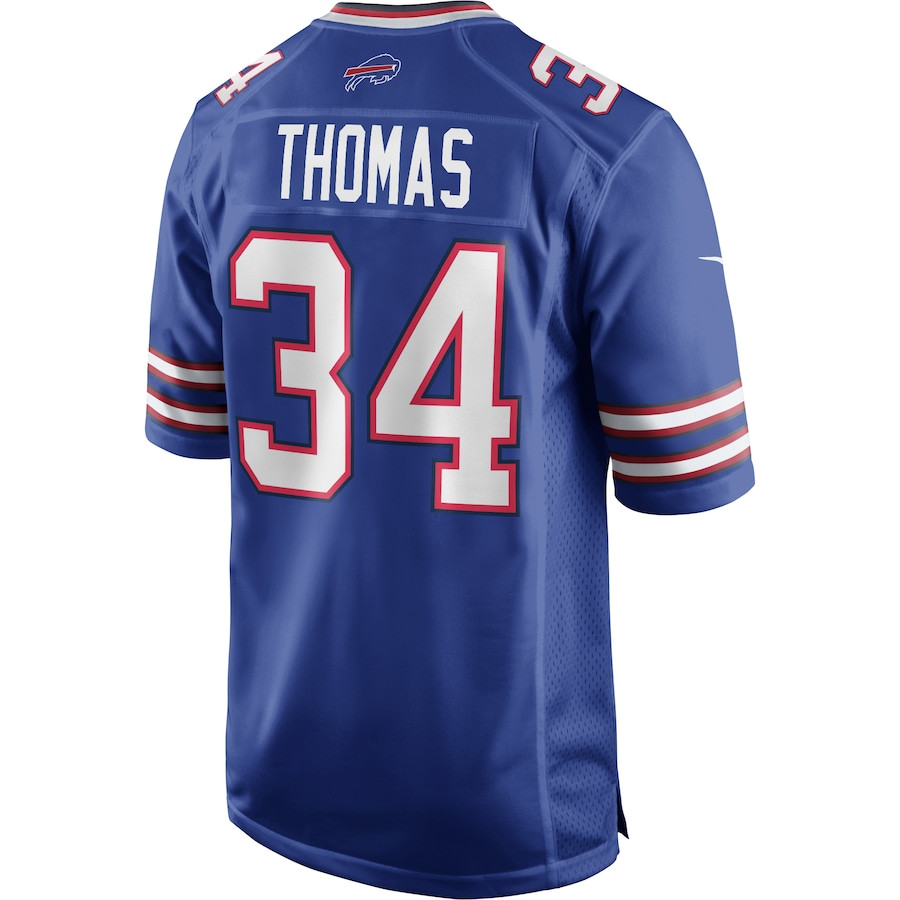 Thurman Thomas 34 Buffalo Bills Game Retired Royal NFL Jersey Men's