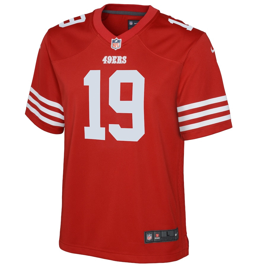 Deebo Samuel 19 San Francisco 49ers Game Scarlet NFL Jersey Youth