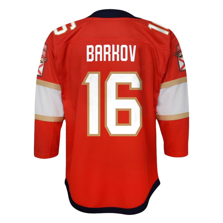 Aleksander Barkov 16 Florida Panthers 2024 STANLEY CUP Final Home Breakaway Red NHL Jersey Youth