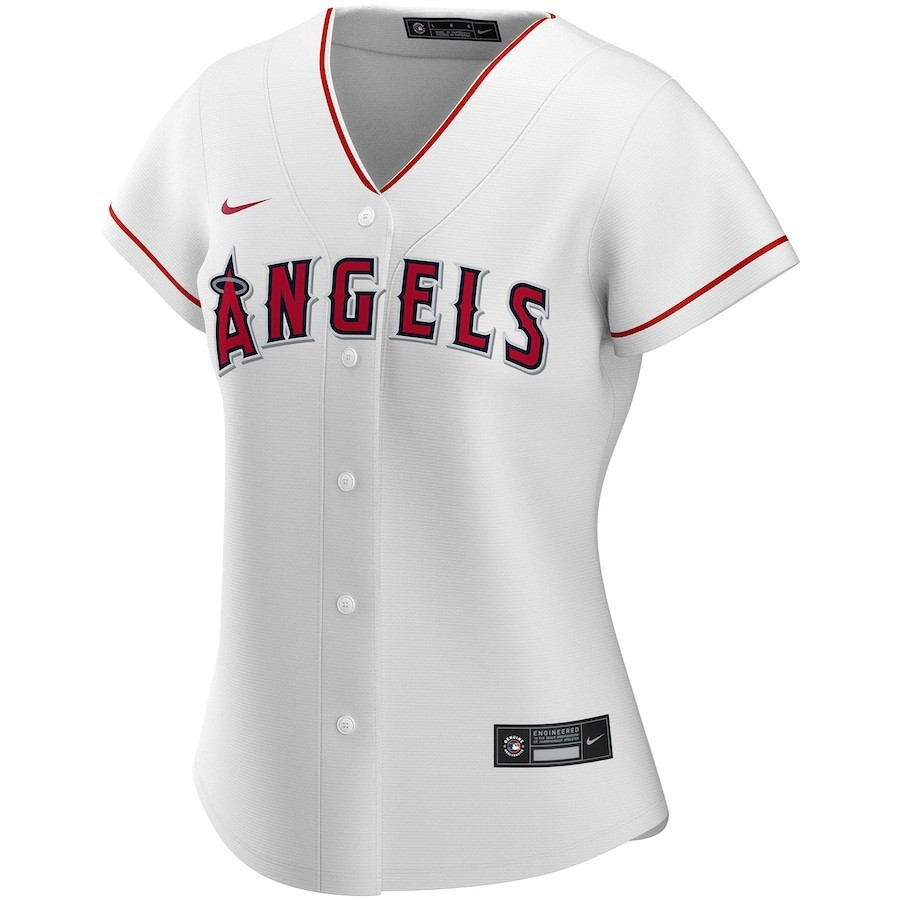 Los Angeles Angels Home Custom White MLB Jersey Women's