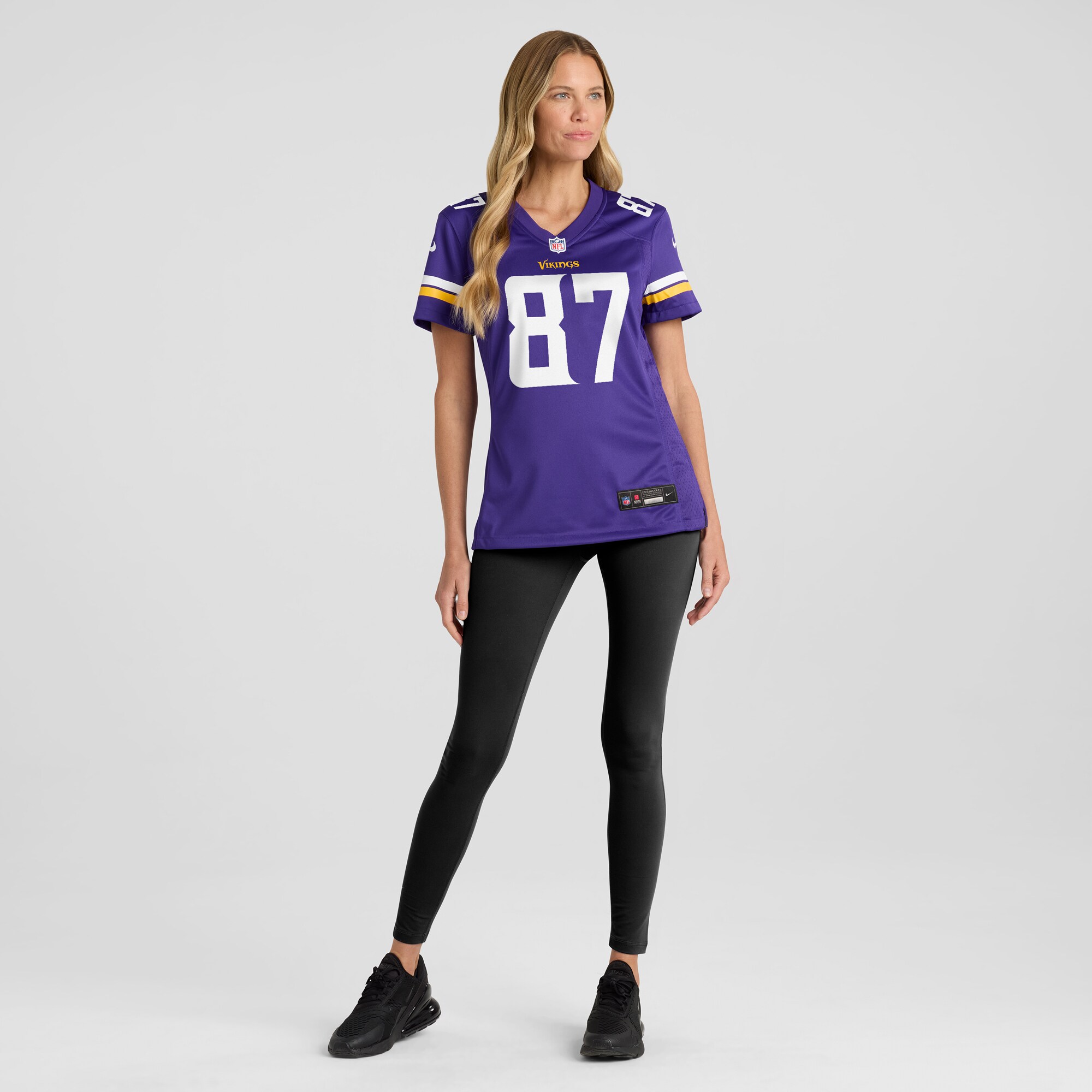 Minnesota Vikings T.J. Hockenson Purple Game Player NFL Jersey Women's