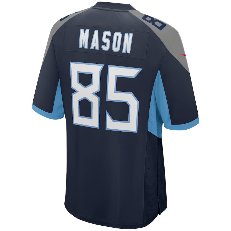 Derrick Mason 85 Tennessee Titans Game Retired Navy NFL Jersey Men's