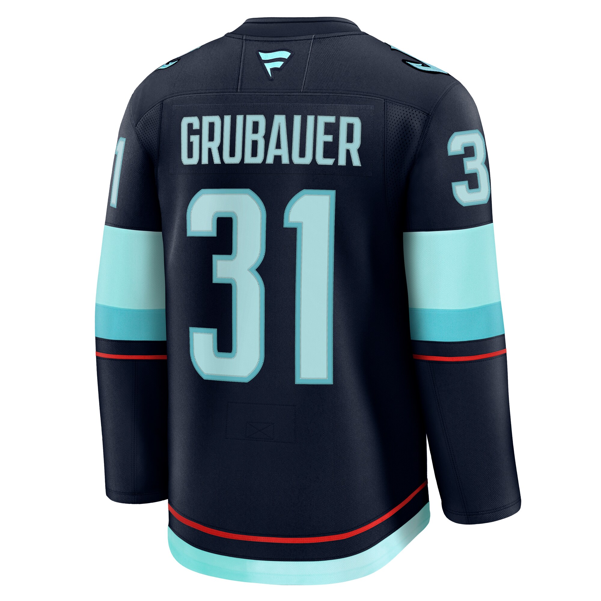 Seattle Kraken Philipp Grubauer Deep Sea Blue Home Premium NHL Jersey Men's