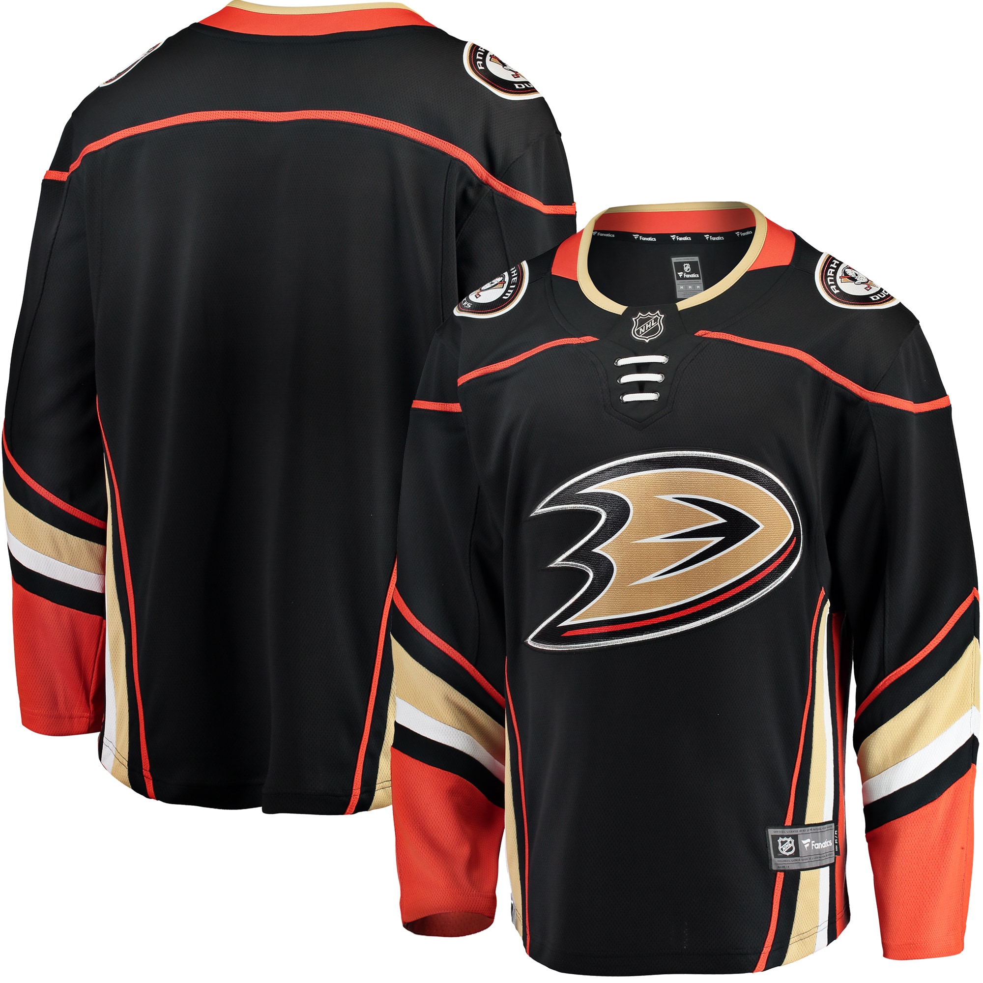 Anaheim Ducks Black Breakaway Home NHL Jersey Men's