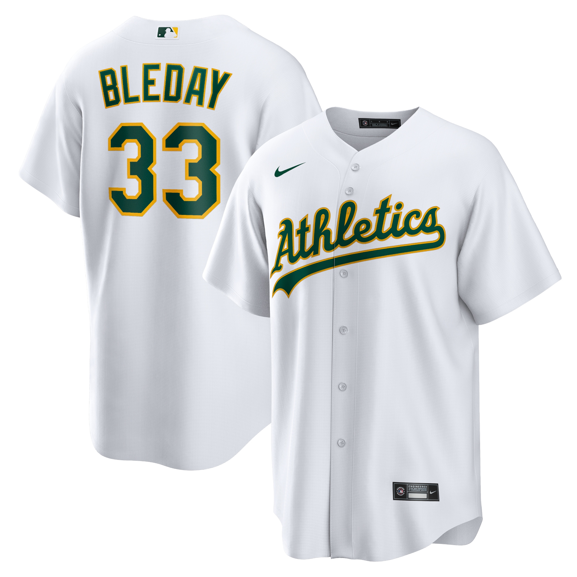 Oakland Athletics JJ Bleday White Home MLB Jersey Men's
