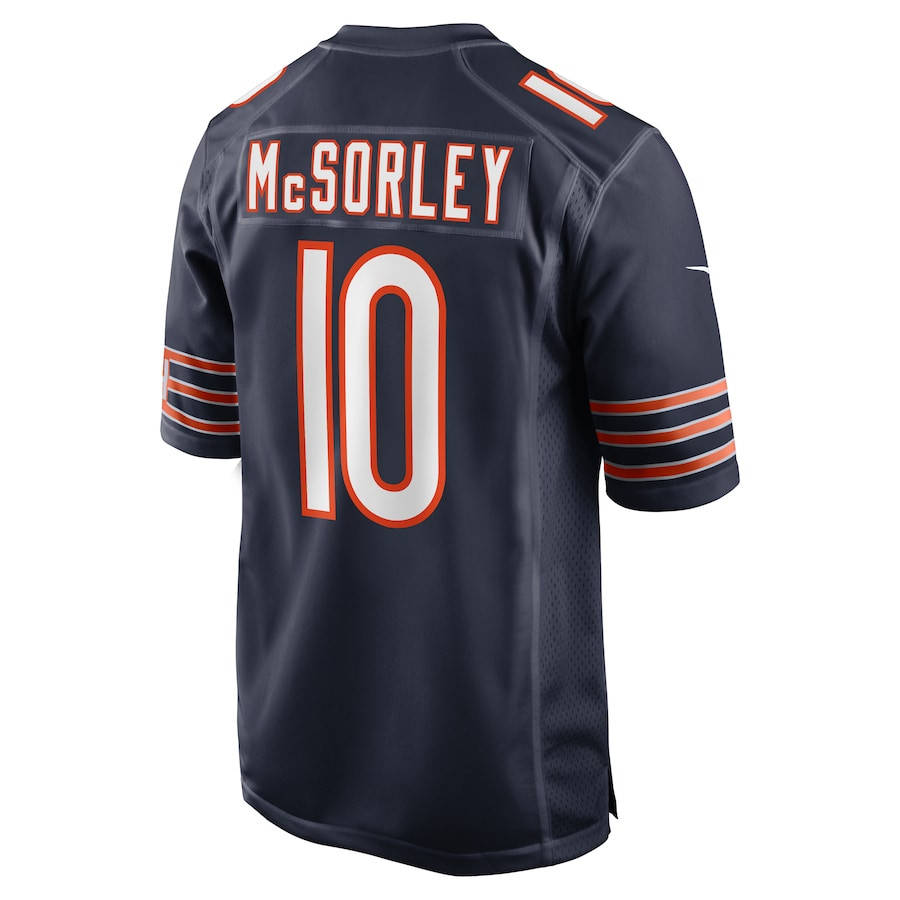 Trace McSorley 10 Chicago Bears Team Game Navy NFL Jersey Men's