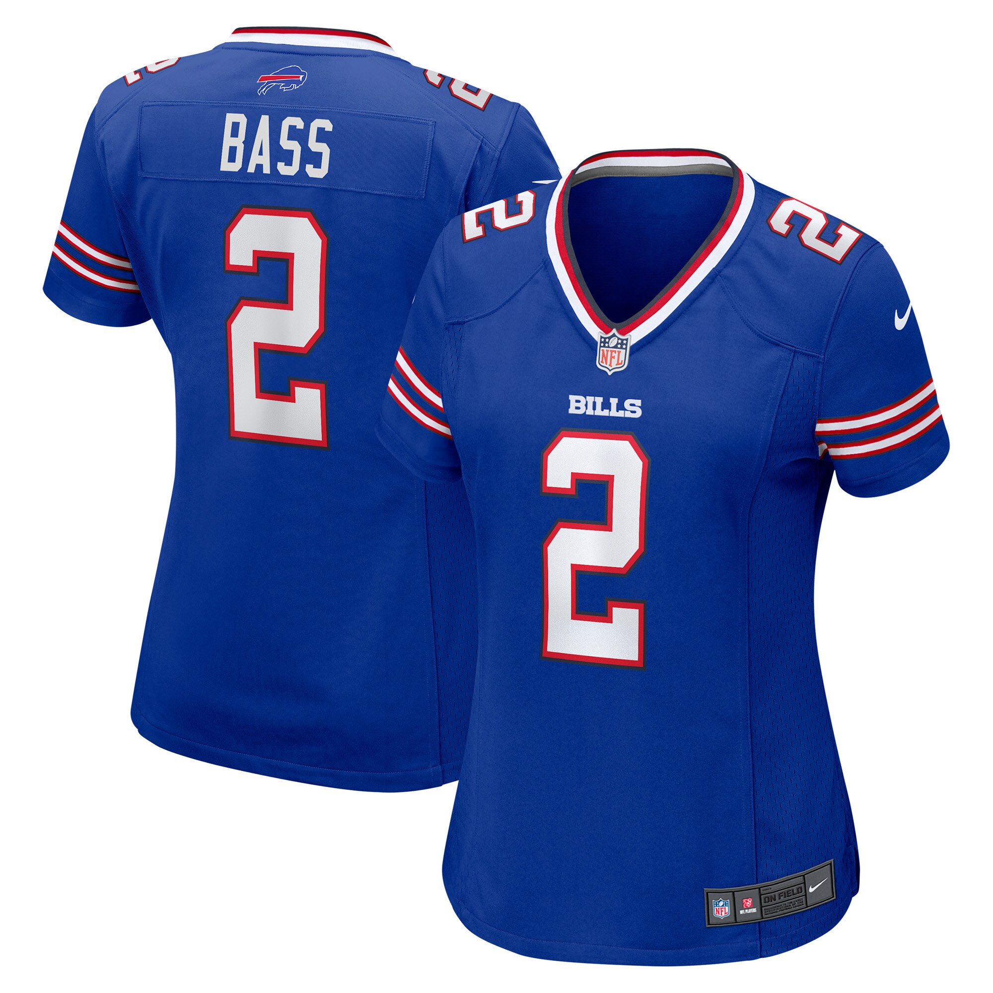 Buffalo Bills Tyler Bass Royal Game NFL Jersey Women's
