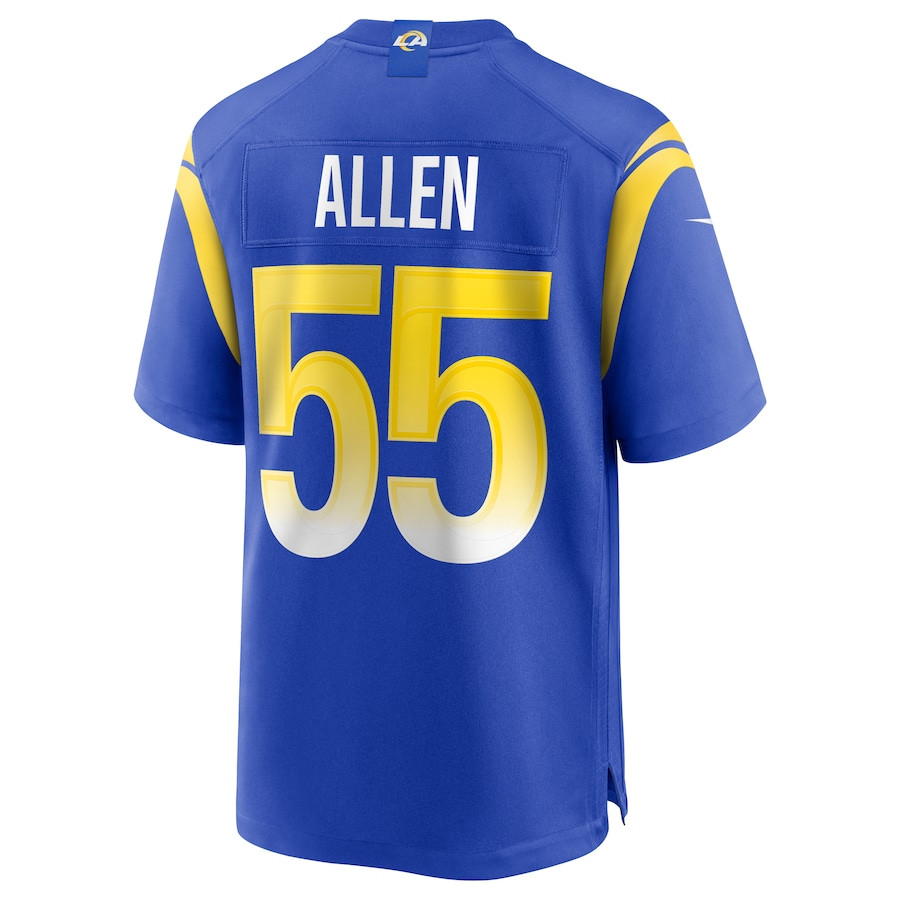 Brian Allen 55 Los Angeles Rams Game Royal NFL Jersey Men's