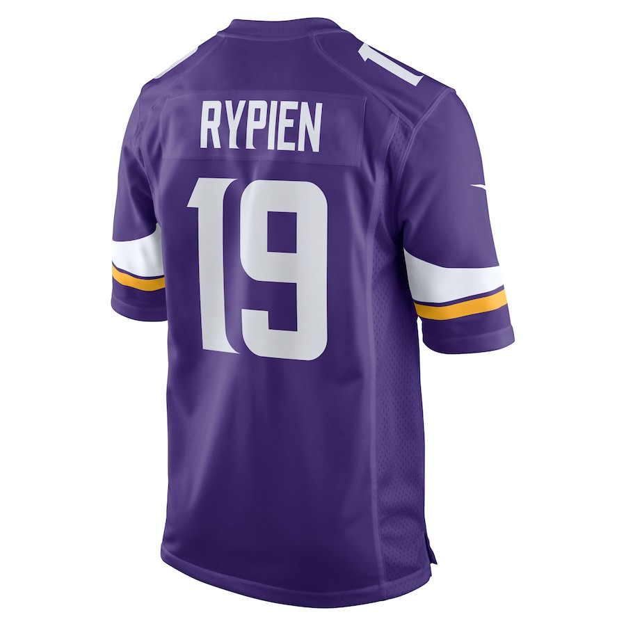 Brett Rypien 19 Minnesota Vikings Game Purple NFL Jersey Men's