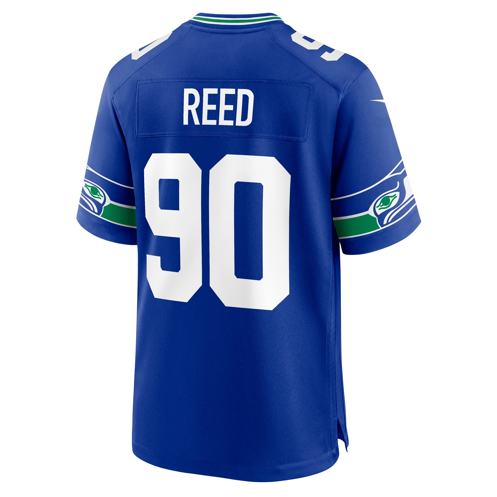 Seattle Seahawks Jarran Reed Royal Throwback Player Game NFL Jersey Men's