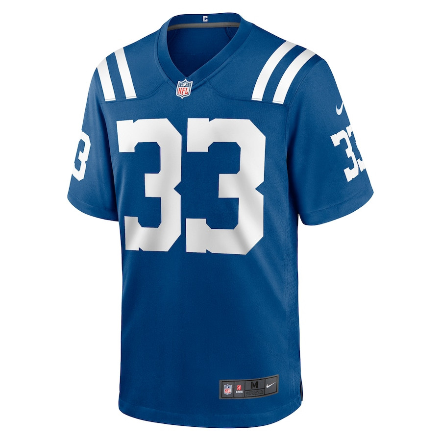 Micah Abraham 33 Indianapolis Colts Game Royal NFL Jersey Men's