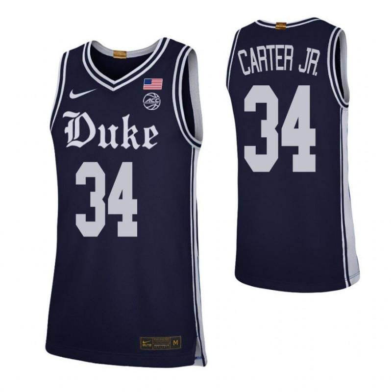 34 Wendell Carter Jr Navy Elite Duke Blue Devils NCAA Jersey Men's