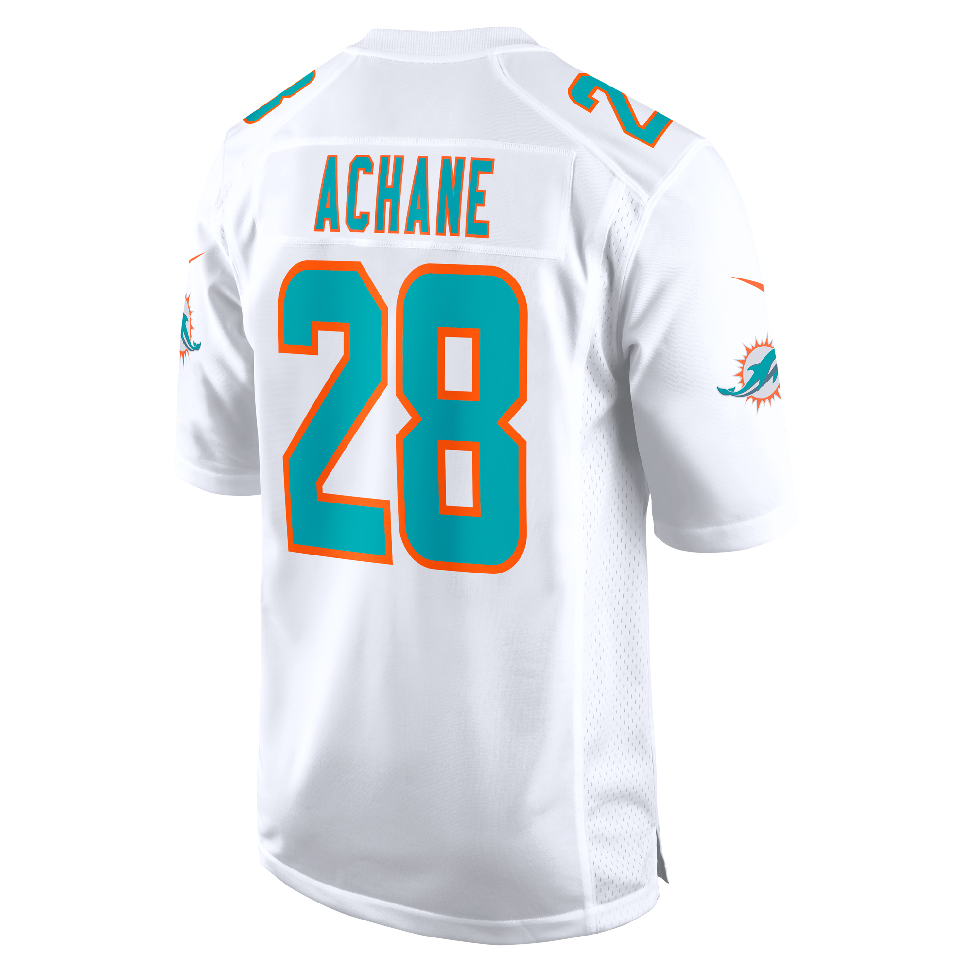 Miami Dolphins Devon Achane White Player Game NFL Jersey Men's