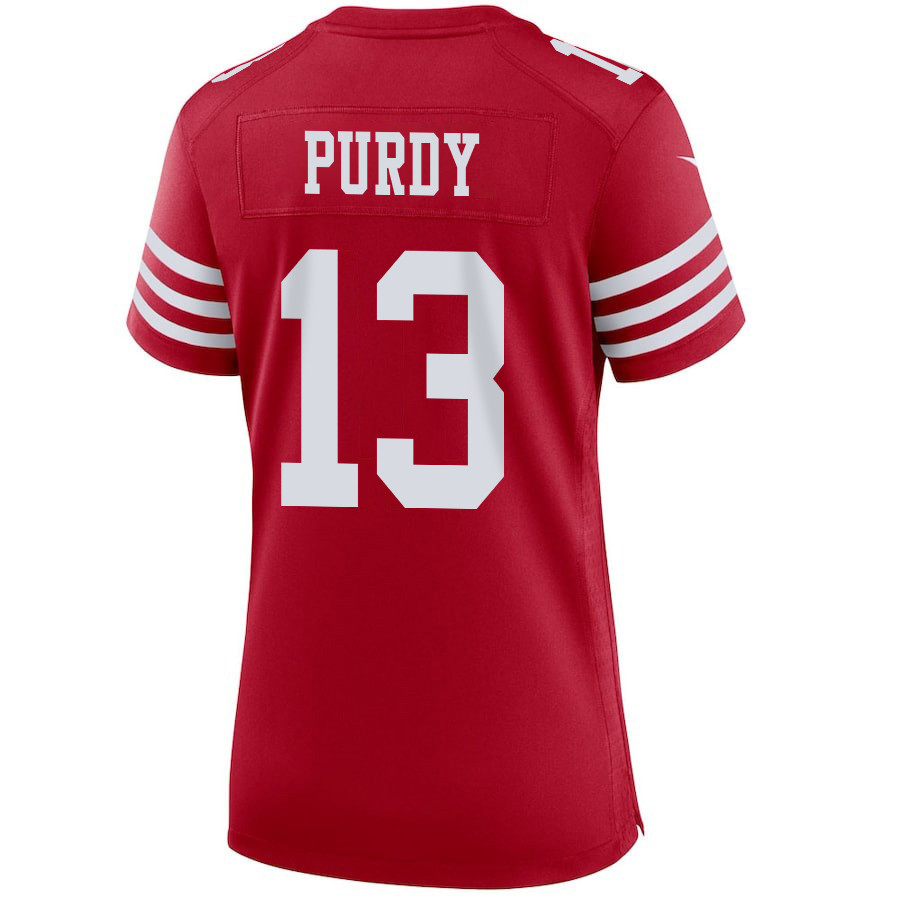Brock Purdy 13 San Francisco 49ers Super Bowl LVIII Patch Game Scarlet NFL Jersey Women's