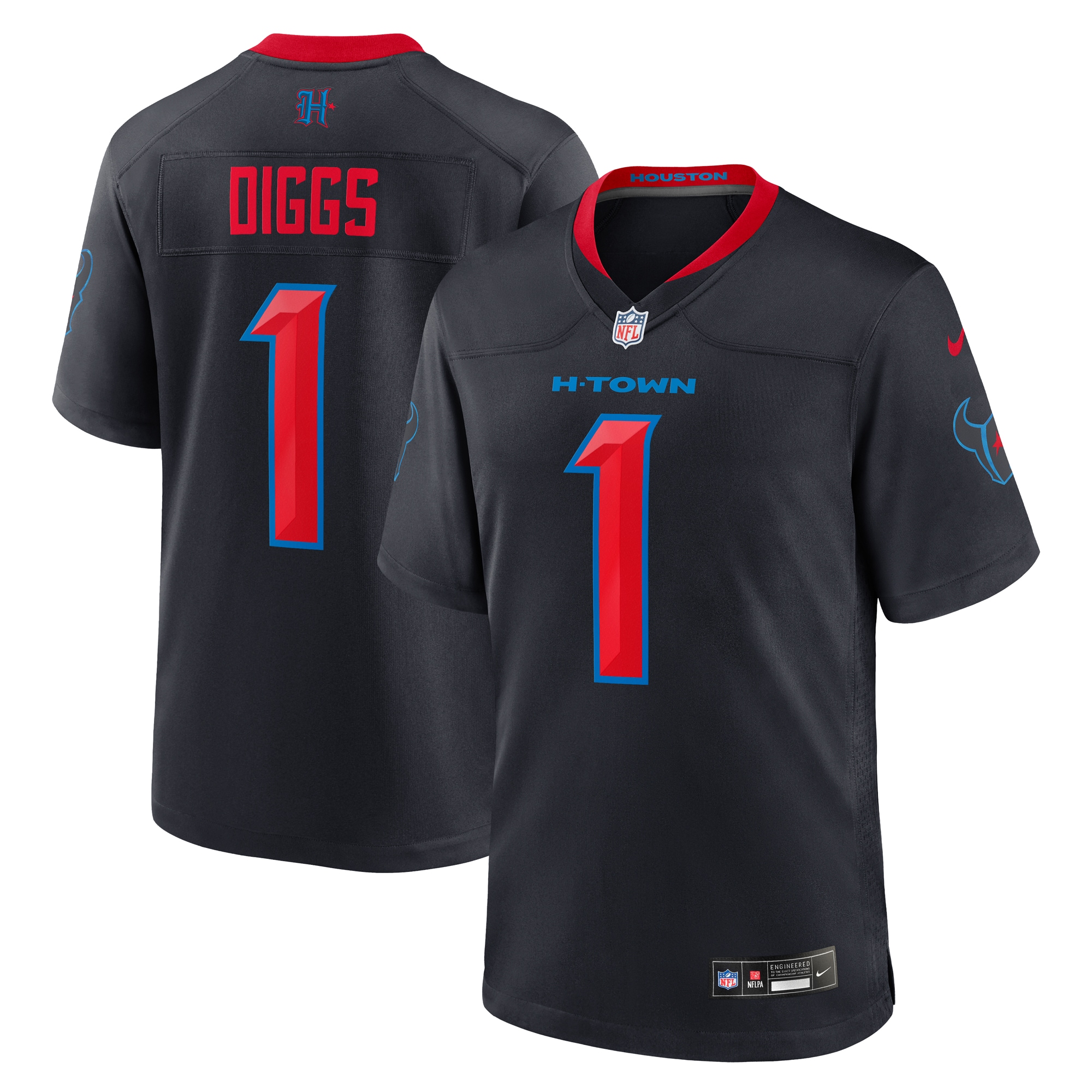 Houston Texans Stefon Diggs Navy Alternate Game NFL Jersey Men's