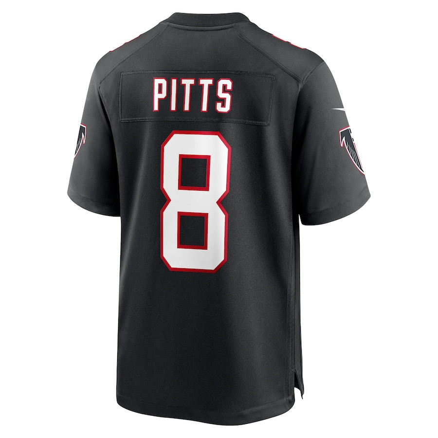 Kyle Pitts 8 Atlanta Falcons Game Black NFL Jersey Men's