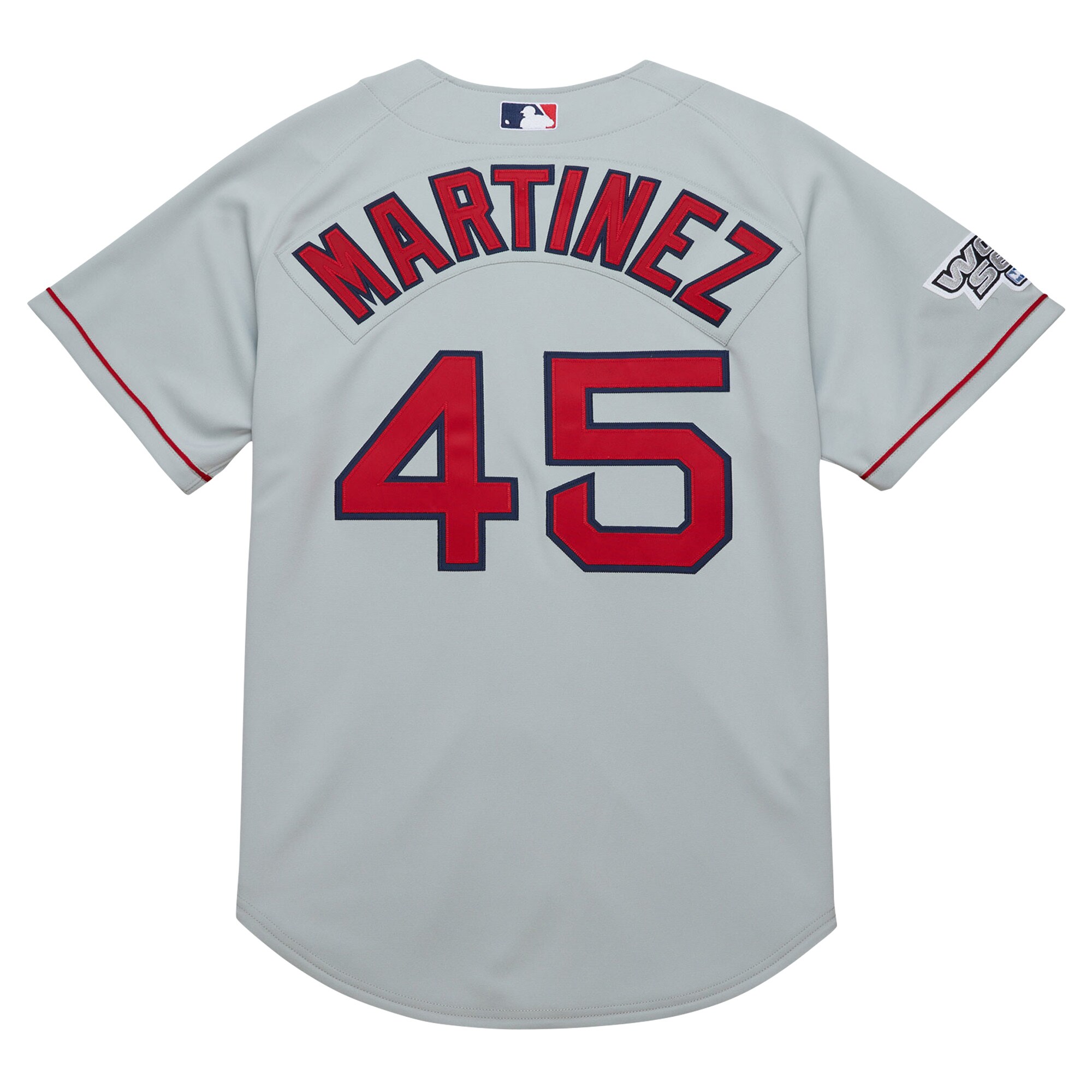 Boston Red Sox Pedro Martinez Mitchell Ness Gray 2004 Cooperstown Collection Throwback MLB Jersey Men's