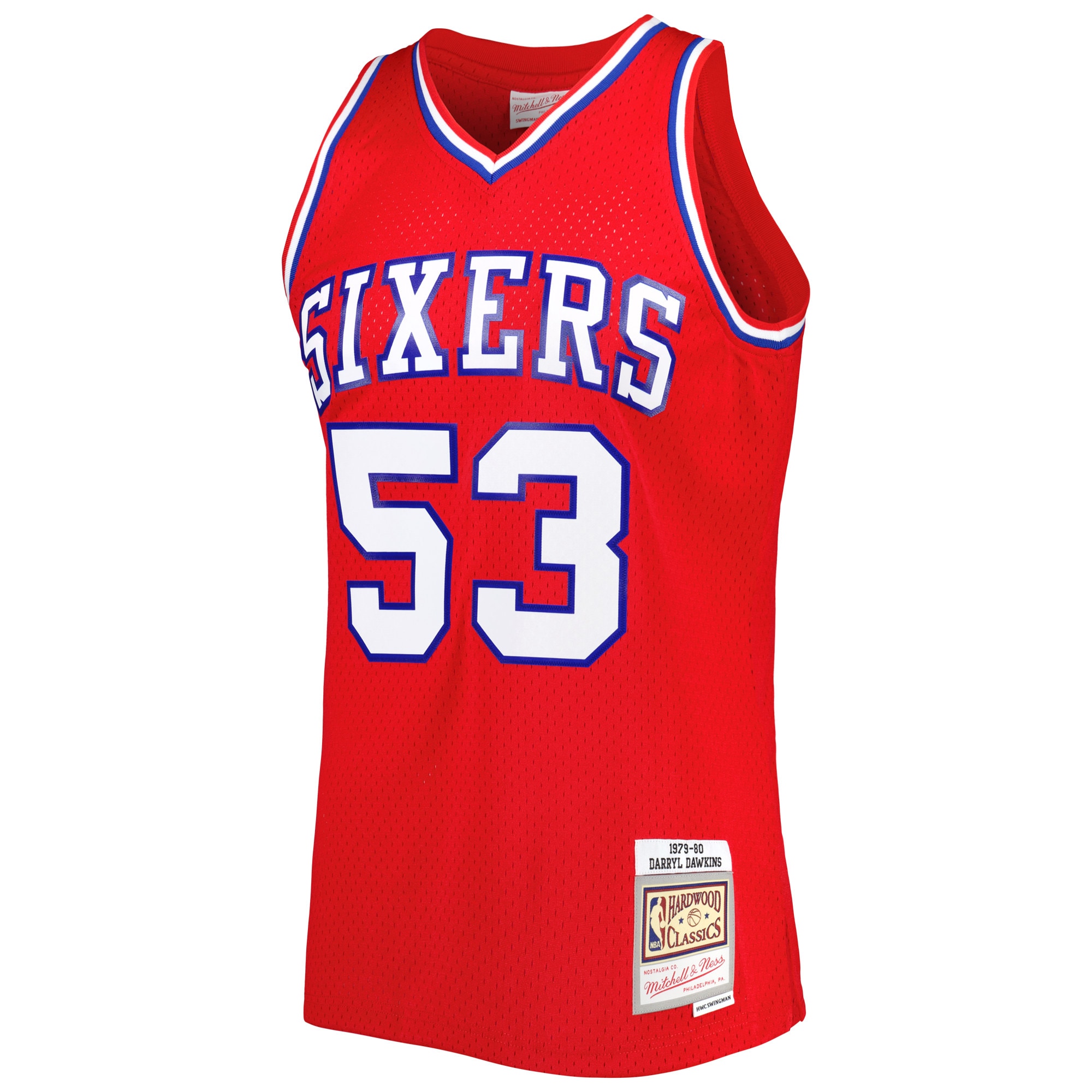 Mitchell Ness Darryl Dawkins Red Philadelphia 76ers Hardwood Classics 1979/80 Swingman NBA Jersey Men's