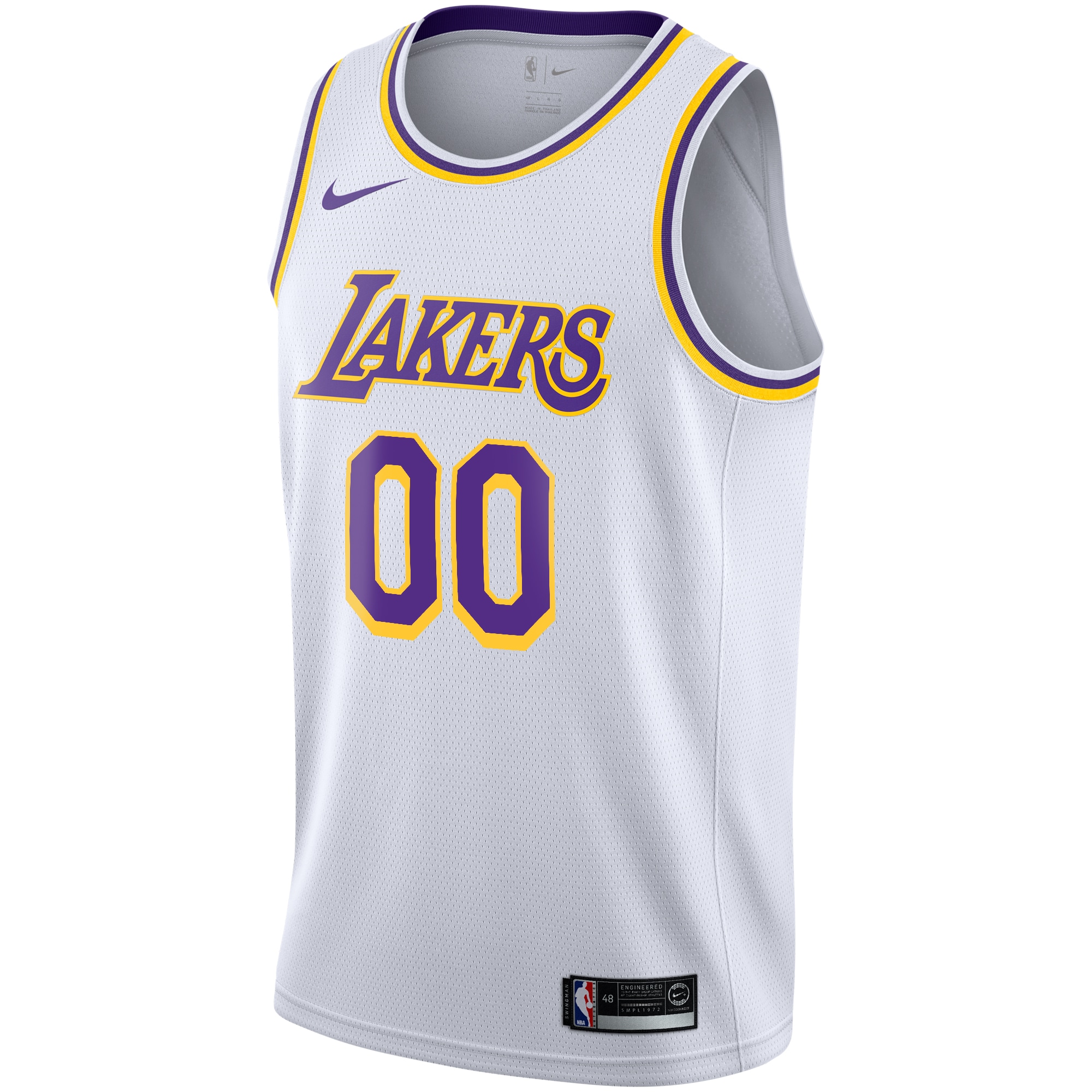 Los Angeles Lakers Association Swingman Custom NBA Jersey Youth