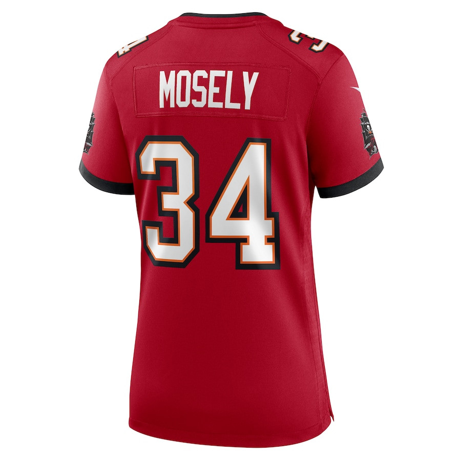 Quandre Mosely 34 Tampa Bay Buccaneers Game Red NFL Jersey Women's