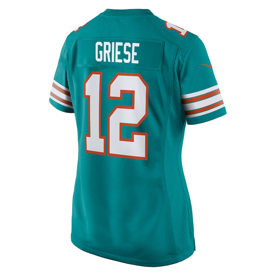Bob Griese 12 Miami Dolphins Retired Aqua NFL Jersey Women's