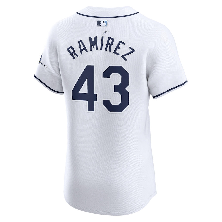 Harold Ramirez 43 Tampa Bay Rays Home Elite Player White MLB Jersey Men's