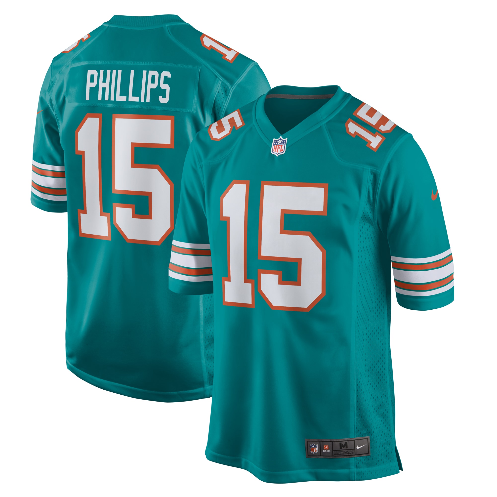 Miami Dolphins Jaelan Phillips Aqua Alternate Game NFL Jersey Men's