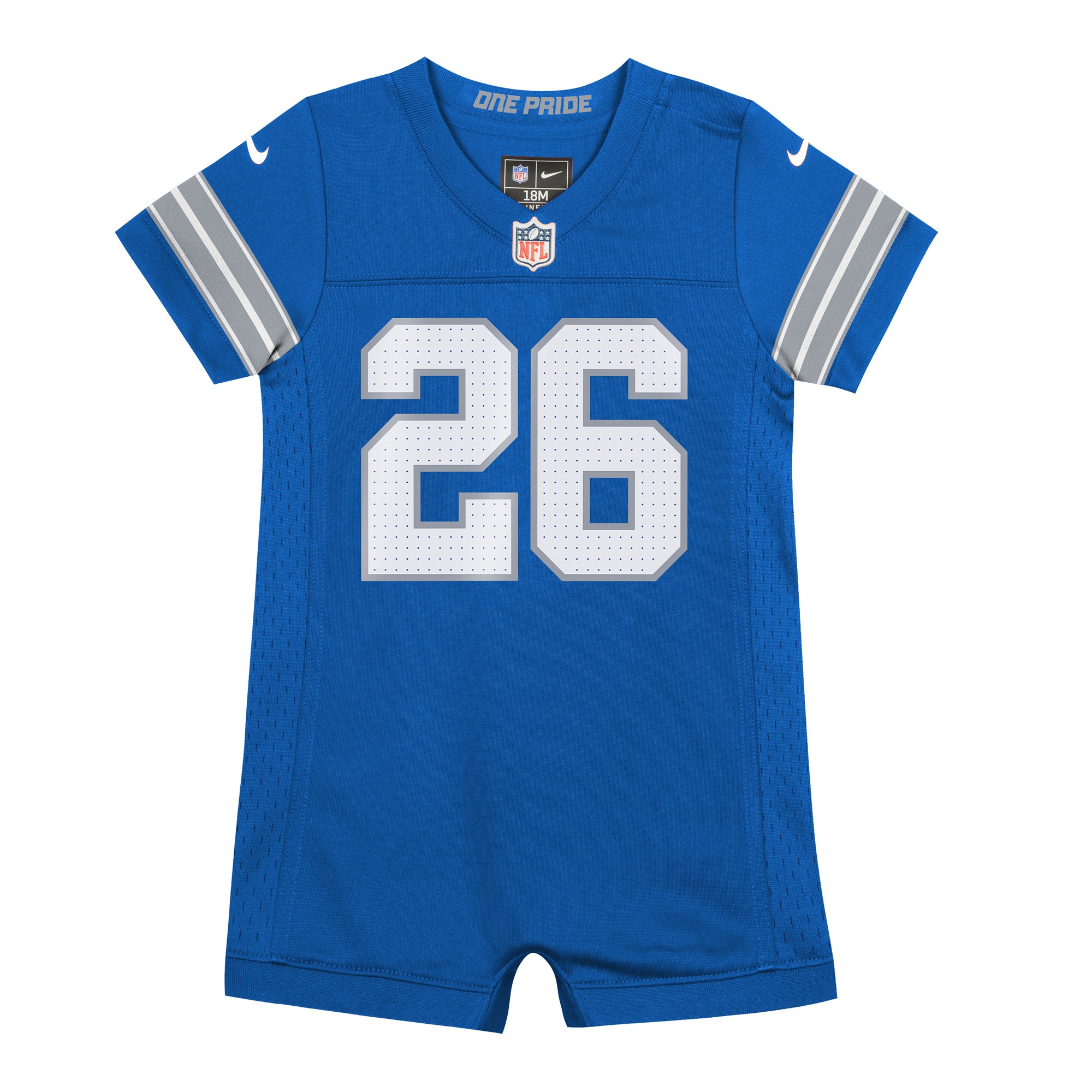 Newborn Infant Detroit Lions Jahmyr Gibbs Blue Game Romper NFL Jersey Men's