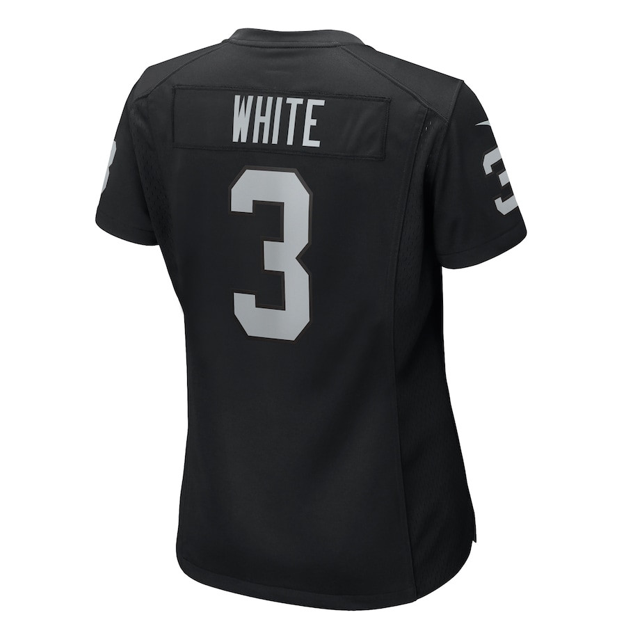 Zamir White 3 Las Vegas Raiders Team Game Black NFL Jersey Women's