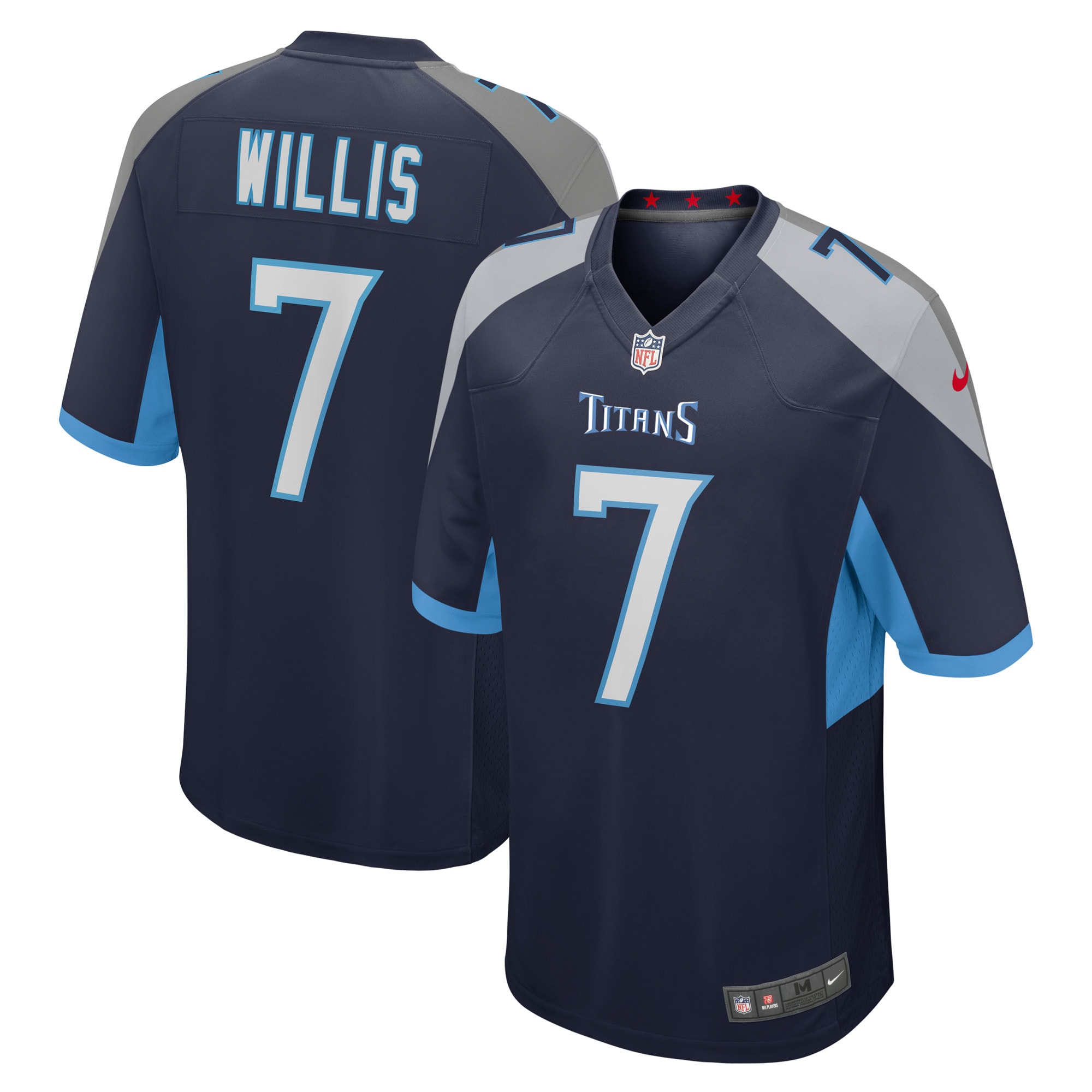 Tennessee Titans Malik Willis Navy Player Game NFL Jersey Men's