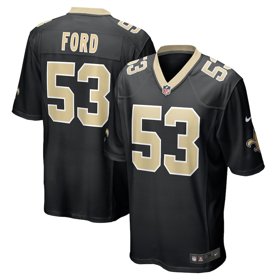 Jaylan Ford 53 New Orleans Saints Game Black NFL Jersey Men's