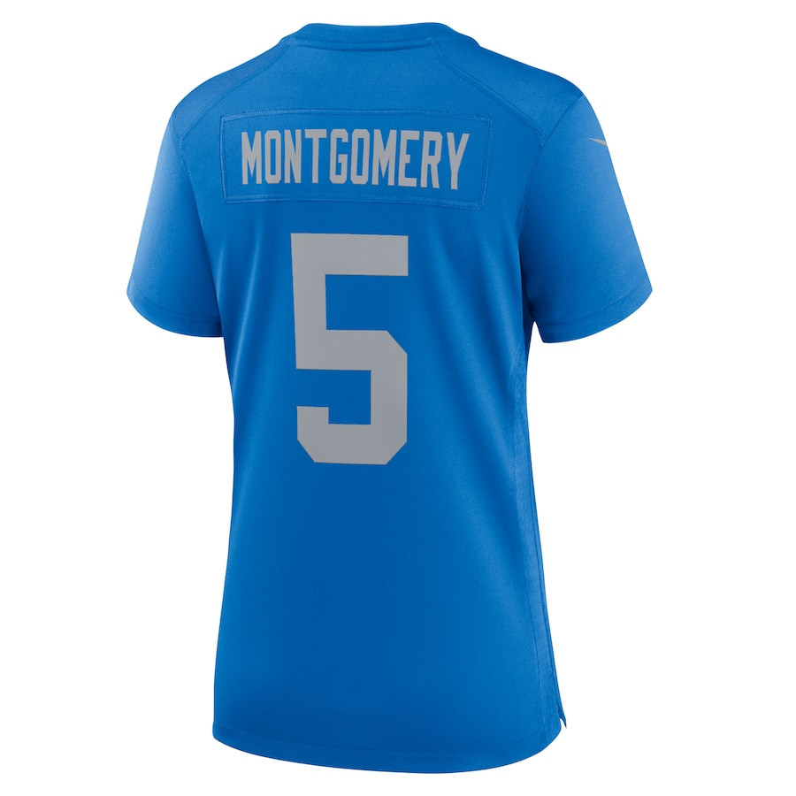 David Montgomery 5 Detroit Lions Alternate Game Blue NFL Jersey Women's