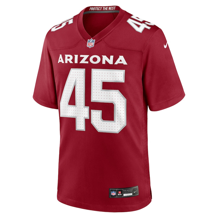 Dennis Gardeck 45 Arizona Cardinals Team Game Cardinal NFL Jersey Men's