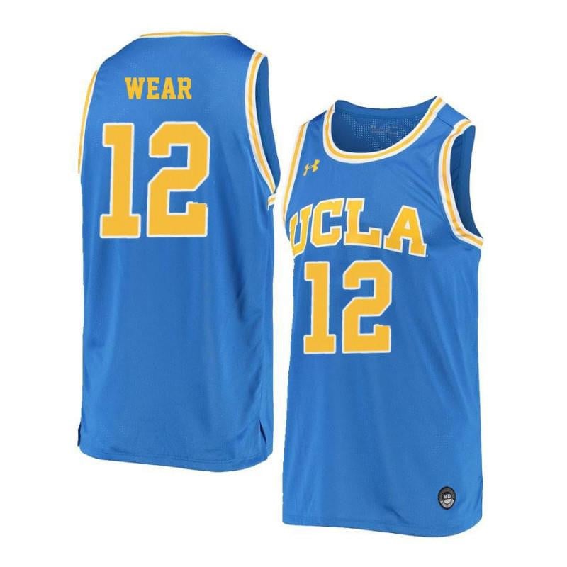 12 David Wear Blue Retro Elite UCLA Bruins NCAA Jersey Men's